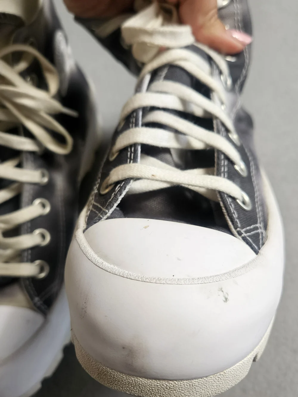 Converse Chuck Taylor Lugged Tie Dye High Top Platform Sneakers Black Grey 9 - Picture 9 of 13